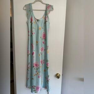Vintage Oscar de la Renta Pink Label Floral Print Long Dress, Size 6